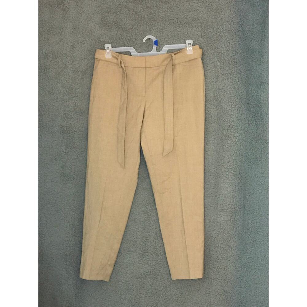 White House Black Market Womans 8R Tie Front Tapered Ankle In Subtle Blush